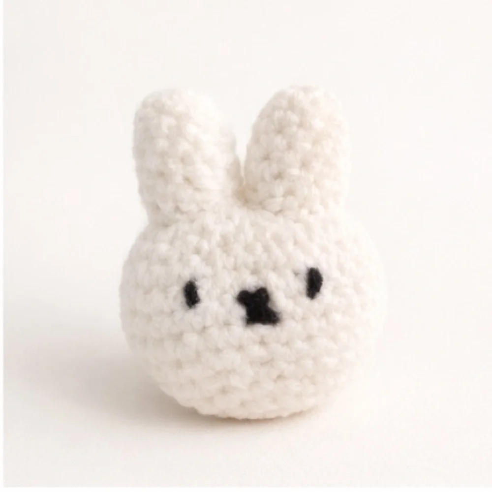 Handmade Crochet Bunny Keychain – Miffy Inspired Amigurumi Bag Charm - Picture 2 of 4